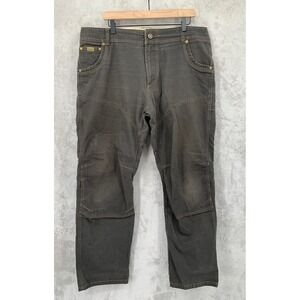 Kuhl Pants Mens 40x32 Brown The Law Canvas Heavyweight Hiking Work Thick